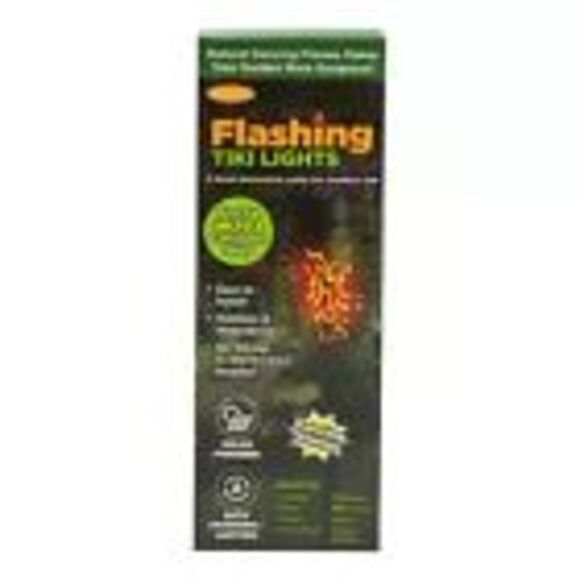 Solasa 20" Solar Powered Flashing Tiki Lights with a Dancing Flame, 2 Pack - Picture 6 of 7